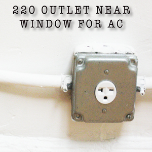 220 outlet near a window for an air conditioner at the ballroom in williamsburg brooklyn