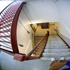 main stairway at the ballroom building